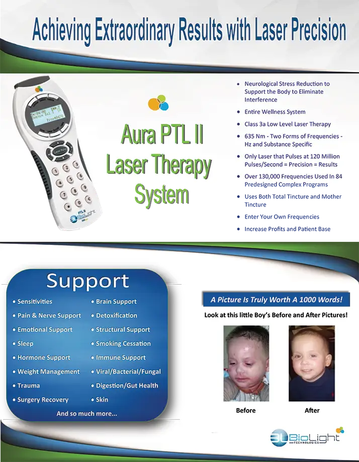 Chiropractic Allentown PA Aura PTL II Laser Therapy System Aura PTL II Laser Therapy System Support Flyer